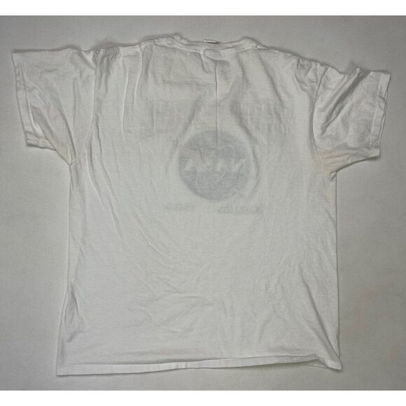 VINTAGE Kennedy Space Center NASA T-shirt Men XL White 90s Single Stitch - Picture 8 of 10